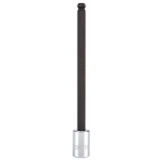 PROTO ball end hex bit socket J4910BD, black shaft with chrome base, photographed on white background.