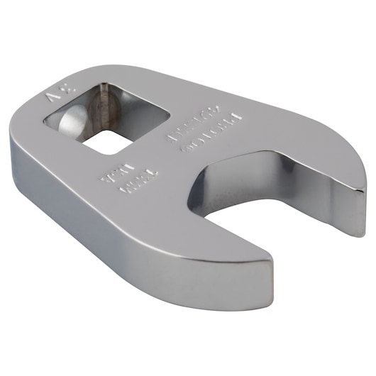 Photo of PROTO J4913MCF chrome crowfoot wrench, angled view on white background.