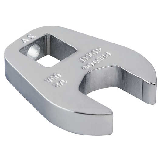 PROTO J4916CF chrome open-end crowfoot wrench, angled view on white background.