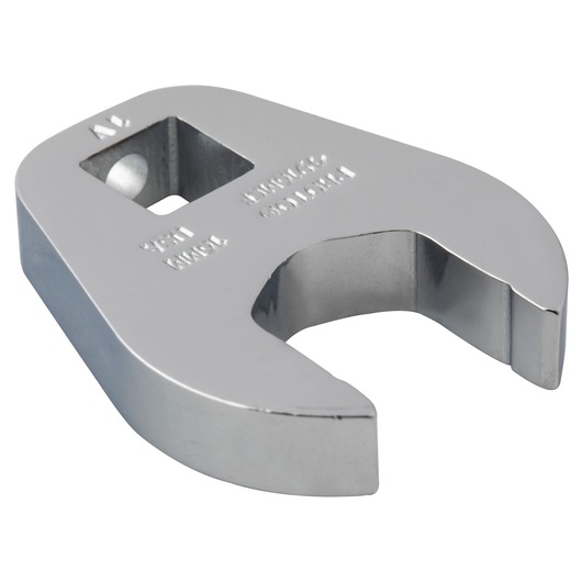 Photo of PROTO J4916MCF chrome open-end crowfoot wrench, angled view, single tool on white background.
