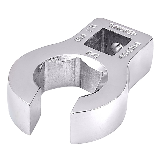 PROTO J4920HFL chrome finish flare nut crowfoot wrench, top angle on white background.