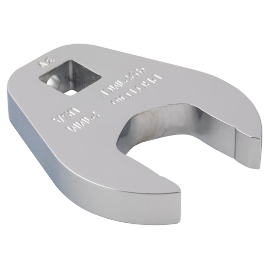 PROTO J4921MCF chrome open-end crowfoot wrench on white background, angled view.