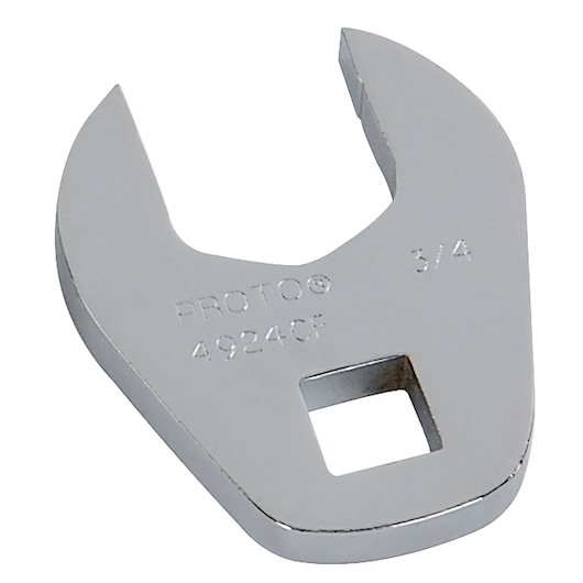 PROTO J4924CF chrome crowfoot wrench, 3/4 inch, top angle on white background.