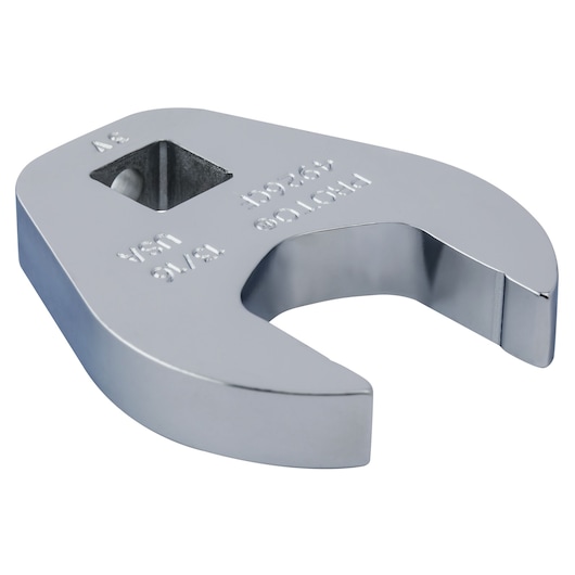 PROTO J4926CF open end crowfoot wrench, chrome finish, top angle on white background.