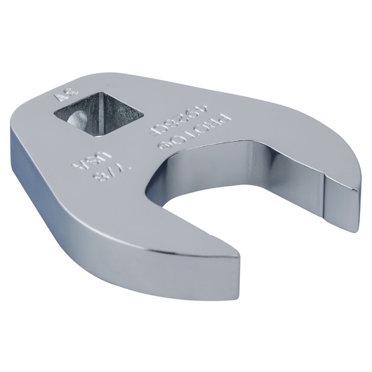 PROTO J4928CF chrome crowfoot wrench, 7/8 inch, side angle on white background.