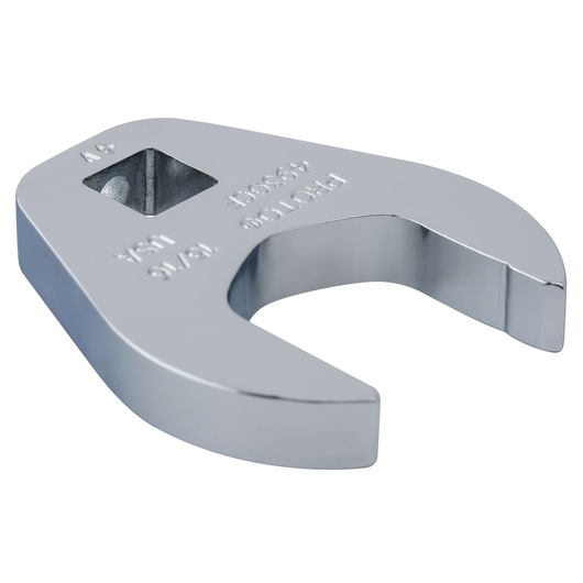 PROTO J4930CF chrome crowfoot wrench photographed on white background, angled view showing open end.