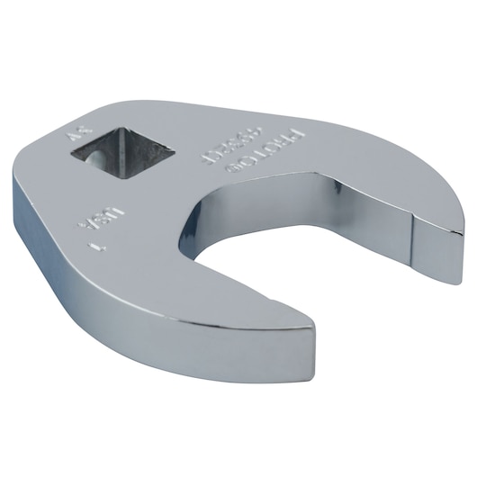 PROTO J4932CF chrome open end crowfoot wrench, top angled view on white background.