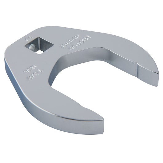 PROTO J4944CF chrome open-end crowfoot wrench, photography on white background, top angle.