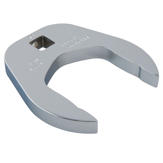 PROTO J4950CF chrome open-end crowfoot wrench on white background, angled view.