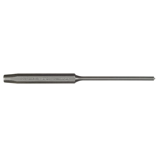 PROTO steel pin punch J49532S2, cylindrical shaft with hexagonal handle, side view on white background.