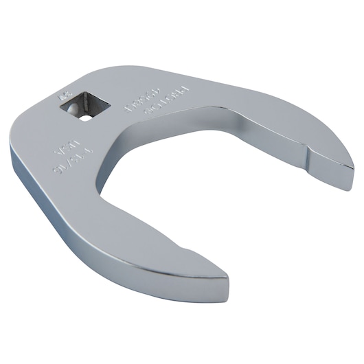 Photo of PROTO J4958CF chrome open-end crowfoot wrench, 1-7/16 inch size, angled on white background.
