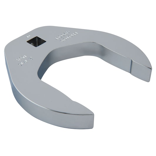 PROTO J4966CF chrome open-end crowfoot wrench on white background, showing squared drive opening and large jaw.