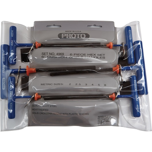 PROTO® Tether-Ready Metric T-Handle Hex Key Set (6 pc.)