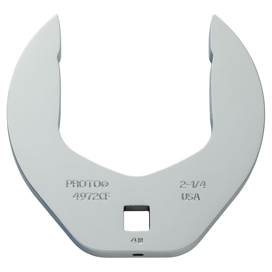 PROTO J4972CF large open-end crowfoot wrench, silver finish, front angle on white background.