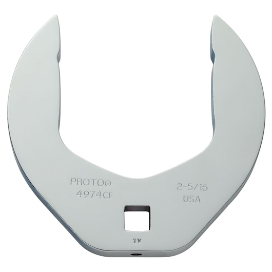 PROTO J4974CF large open-end crowfoot wrench, chrome finish, front angle on white background.