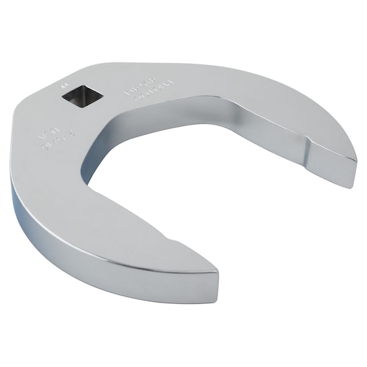 PROTO J4974CF chrome open-end crowfoot wrench, top angle on white background.