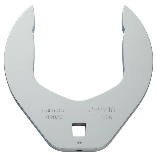 PROTO J4982CF large chrome crowfoot wrench head shown front facing on white background.