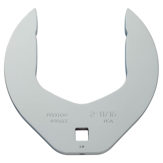 PROTO large chrome crowfoot wrench J4986CF front view on white background.