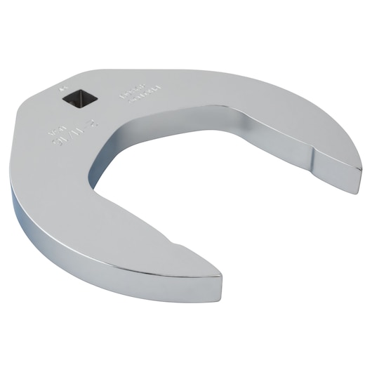 PROTO J4986CF chrome open-end crowfoot wrench, top angle on white background.