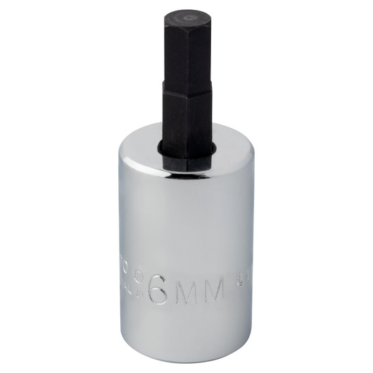 PROTO J4990-6MST hex bit socket 6mm, chrome finish, product photography on white background.
