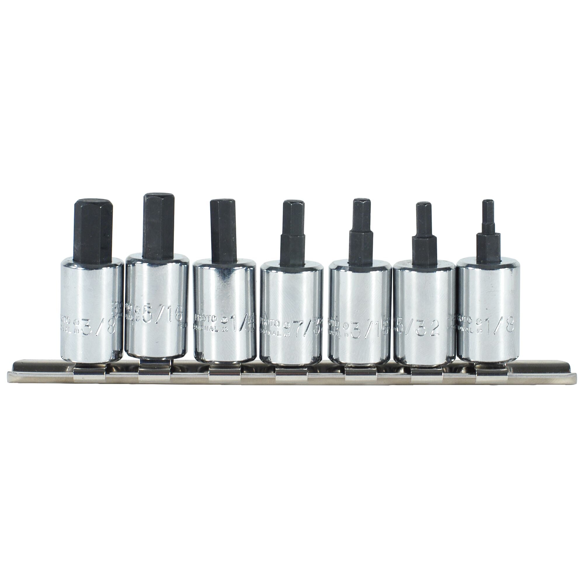 こーしろー PROTO® 3/8 in. Drive Short Hex Bit Set (7 pc.) | PROTO
