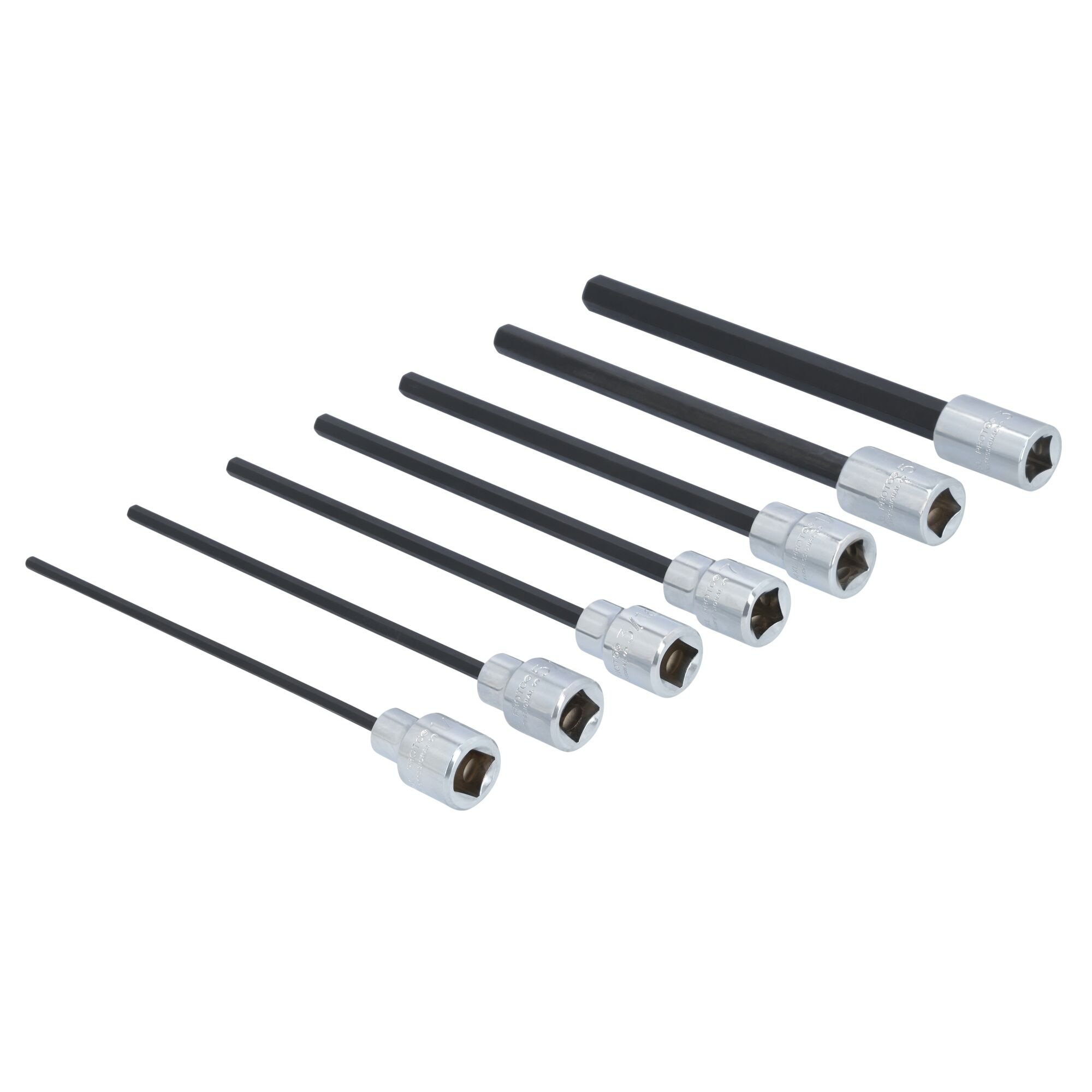 3/8 in. Drive Extra Long Hex Bit Set (7 pc.) | PROTO