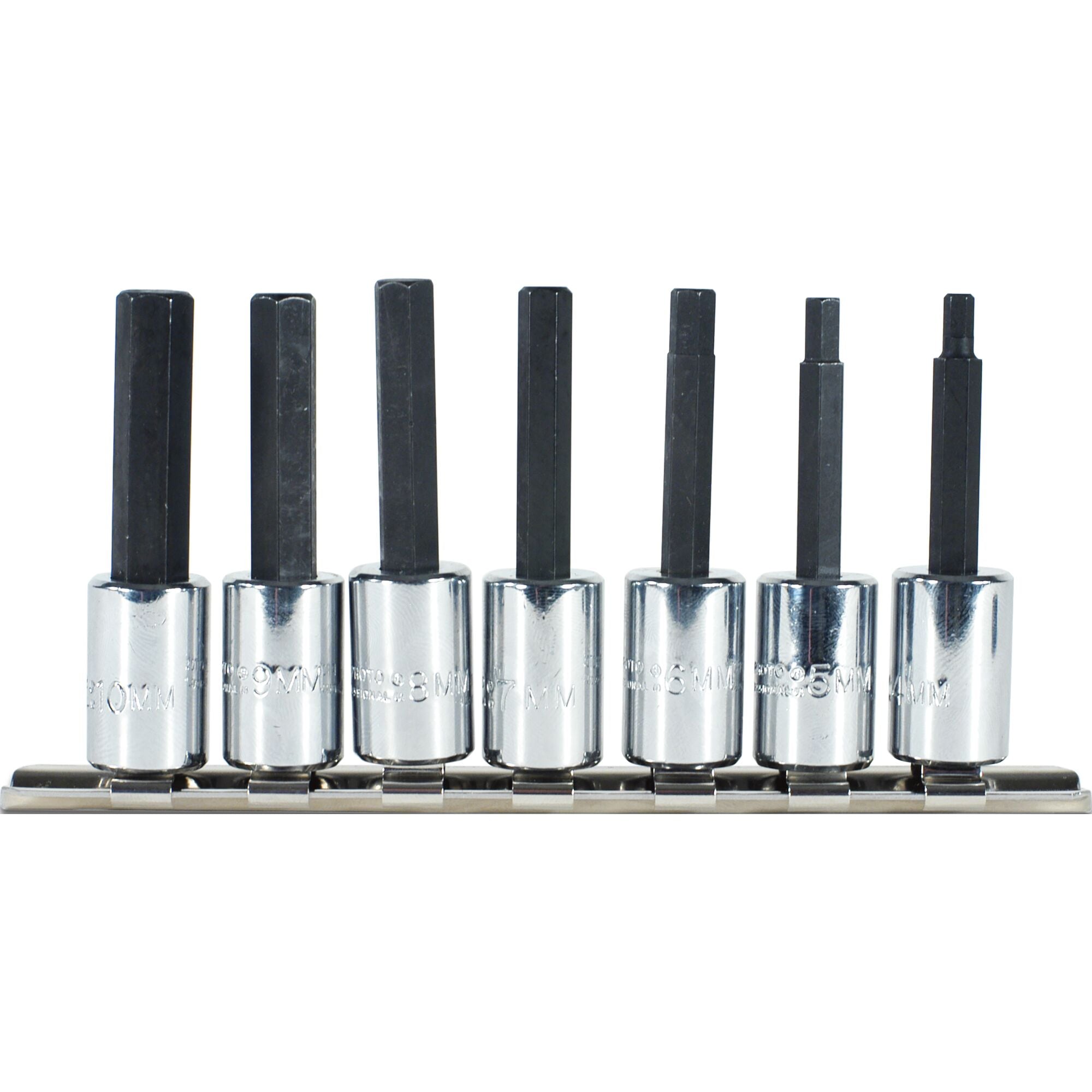 3/8 in. Drive Metric Hex Bit Set (7 pc.) | PROTO