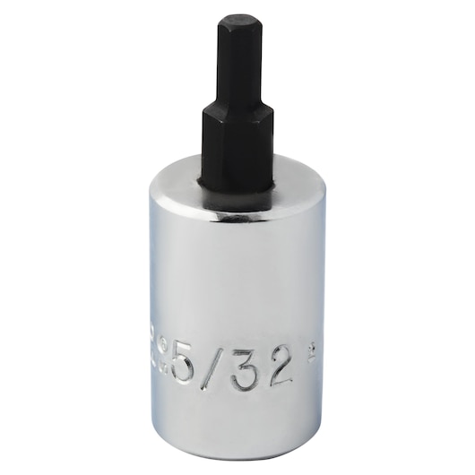 PROTO J49905/32ST hex bit socket, silver and black, front angle on white background.