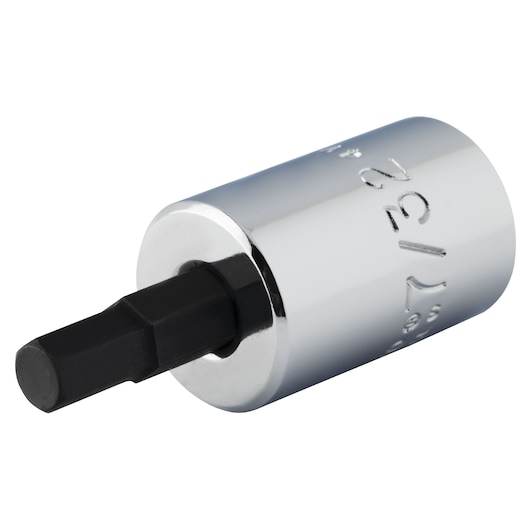 PROTO hex bit socket J49907/32ST, chrome finish, photography, angled view on white background.