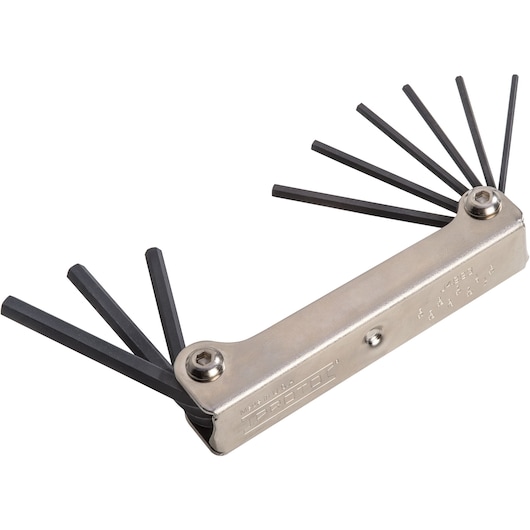 Proto® 9 Piece Folding Hex Key Set: 5/64-1/4"