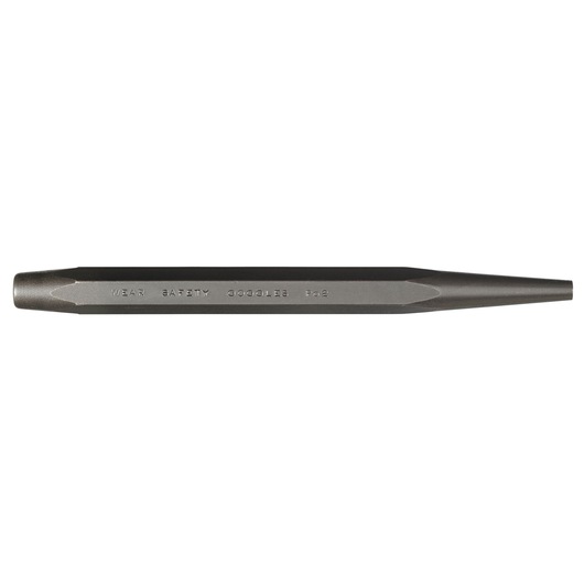 PROTO J501-2S2 steel drift punch tool, hexagonal body, gray finish, side angle, white background.