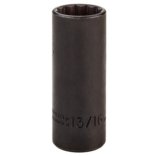 PROTO J5026B deep 12-point socket, black finish, upright front angle on white background.