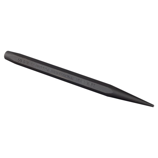 PROTO J503/16S2 steel aligning punch tool, black finish, photography, side angle on white background.