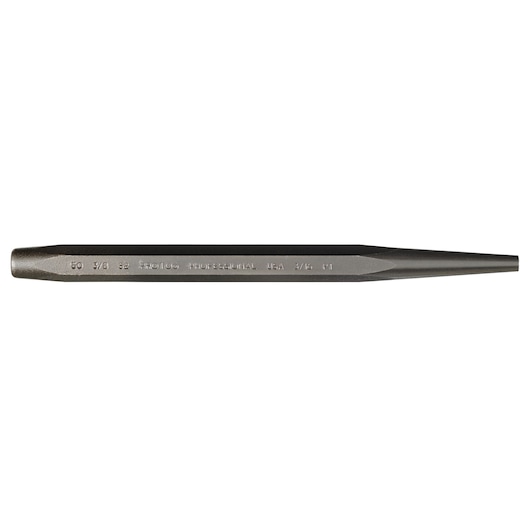 PROTO J503-8S2 steel center punch tool, hexagonal shape, side angle on white background.