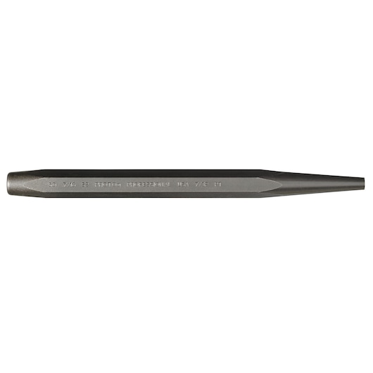 PROTO J507-16S2 steel center punch, hexagonal body, gray, product side view on white background.
