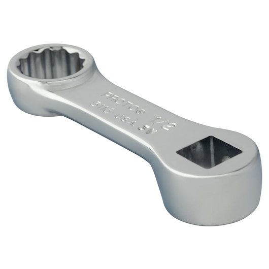 PROTO J5116 double box end wrench, polished chrome finish, angled view on white background.