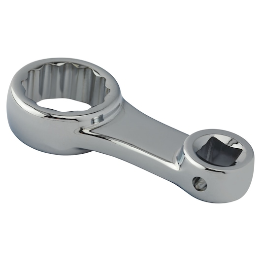 PROTO J5128 chrome finish socket adapter, offset design, close-up on white background, hand tool category.