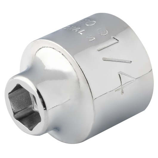 PROTO J5208HS chrome hex socket, 1/4 inch, product photography on white background.