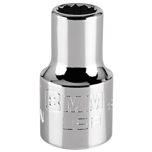 PROTO J5208MN chrome 8mm socket, front view on white background.