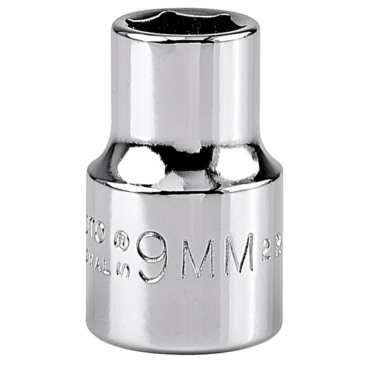 PROTO J5209MH chrome 9mm socket, front angle on white background.