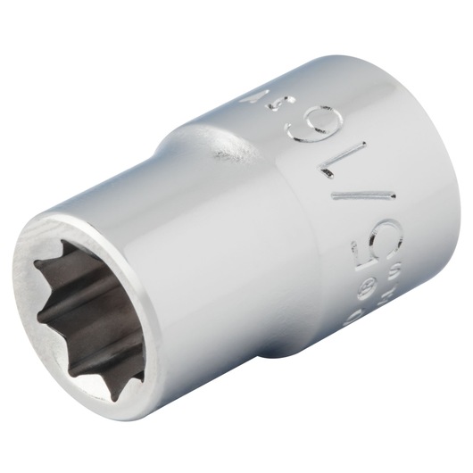 PROTO J5210S chrome 12-point socket, photography on white background, angled side view.