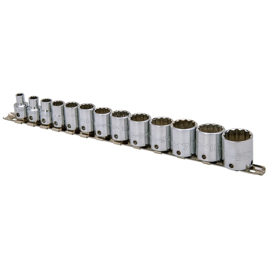 PROTO® Tether-Ready 3/8 in. Drive 12-Point Socket Set (13 pc.)