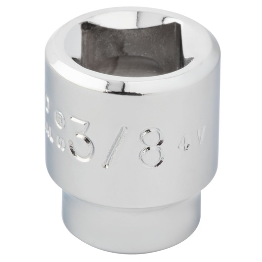 PROTO chrome socket 3/8 inch, SKU J5212HS, close-up, white background.
