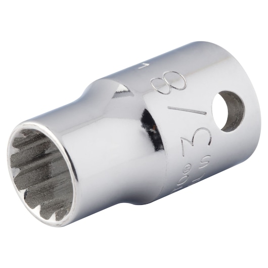 PROTO chrome finish socket J5212SPL, photographed at an angle on white background