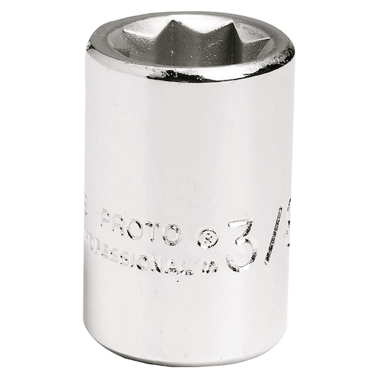PROTO J5212S chrome socket, six-point design, side angle view on white background.