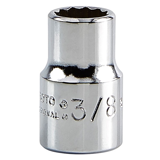 PROTO chrome 3/8-inch socket, SKU J5212, tool category, front angle on white background.