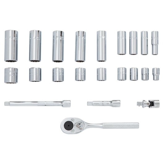 PROTO® 3/8 in. Drive 12-Point Socket Set (22 pc.)