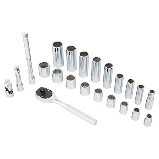 PROTO® 3/8 in. Drive 12-Point Socket Set (22 pc.)