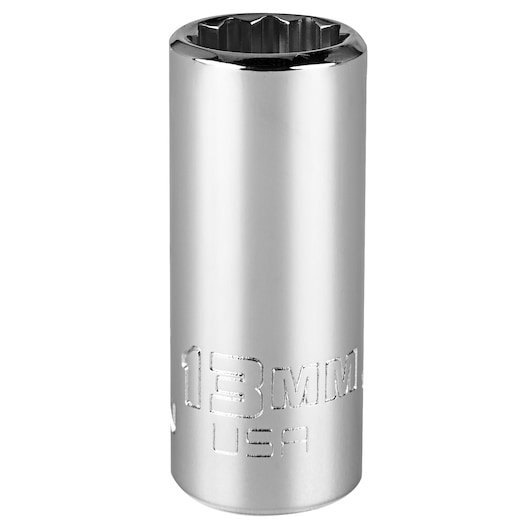 PROTO J5213MN chrome 13mm socket, front angle on white background.