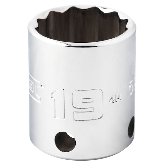 3/8 in. Drive 19mm 12-Point Tether-Ready Socket